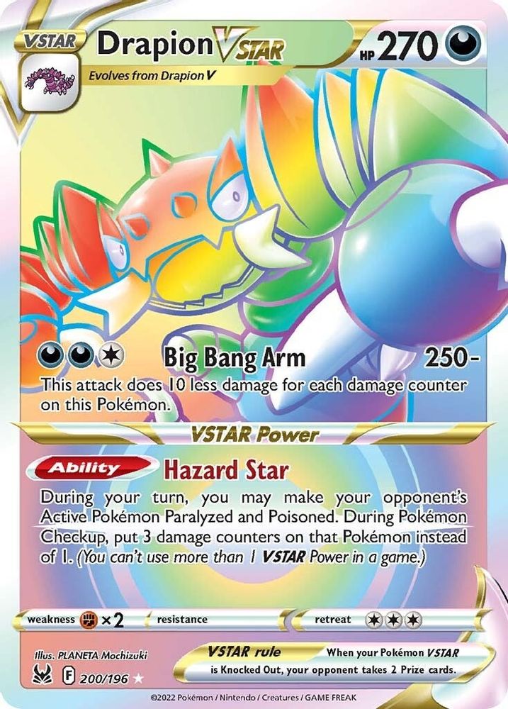 Drapion VSTAR (Secret) 200  - Holofoil SWSH11 Lost Origin - Secret Rare