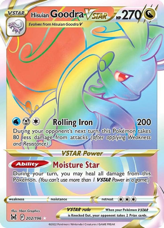 Hisuian Goodra VSTAR (Secret) 202  - Holofoil SWSH11 Lost Origin - Secret Rare