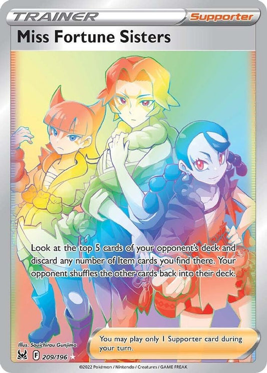 Miss Fortune Sisters (Secret) 209  - Holofoil SWSH11 Lost Origin - Secret Rare