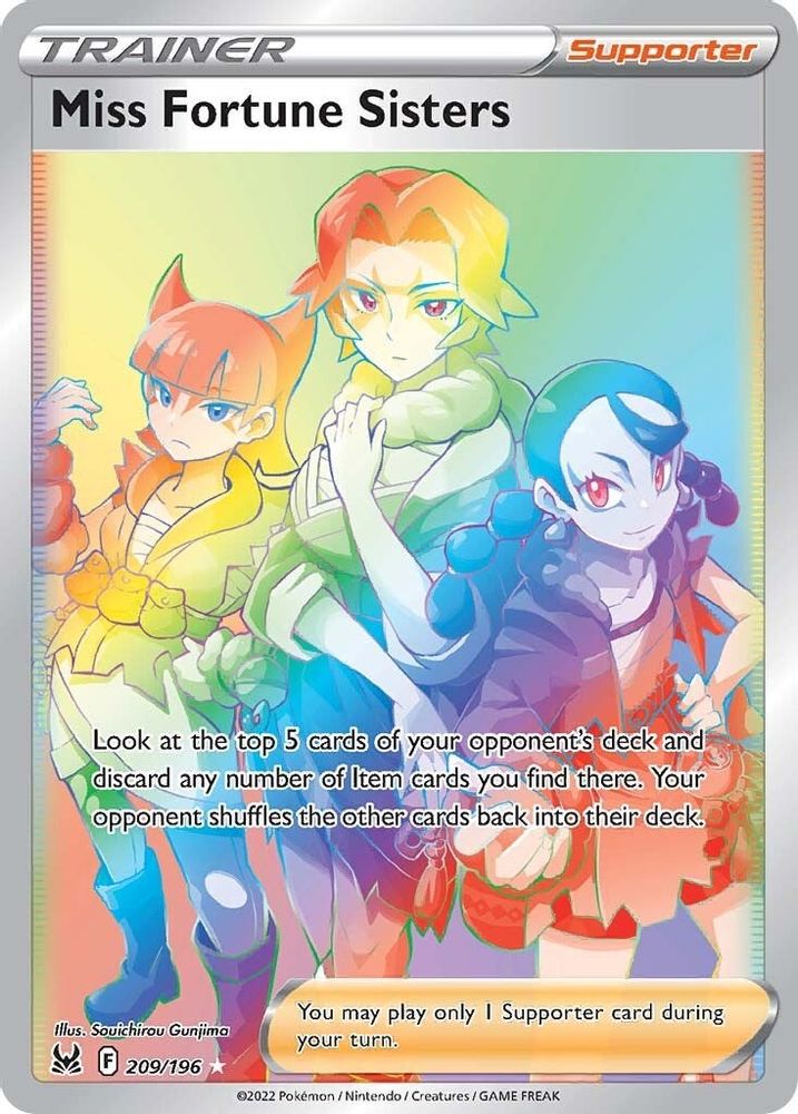Miss Fortune Sisters (Secret) 209  - Holofoil SWSH11 Lost Origin - Secret Rare