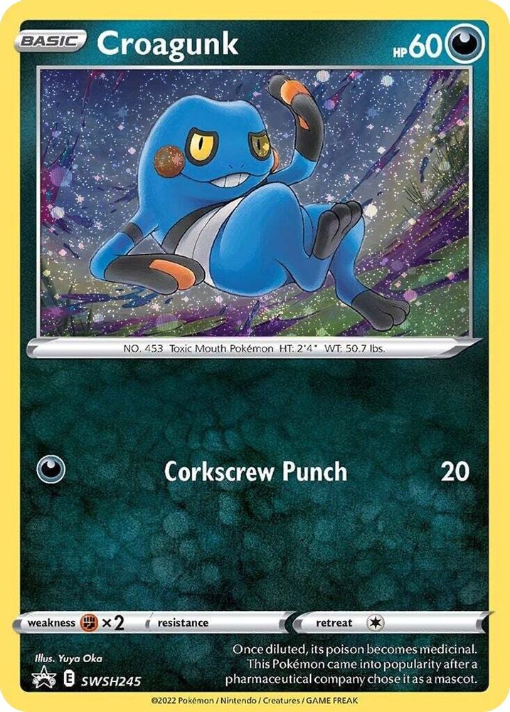 Croagunk (Cosmos Holo) SWSH245  - Holofoil SWSH Sword & Shield Promo Cards - Promo
