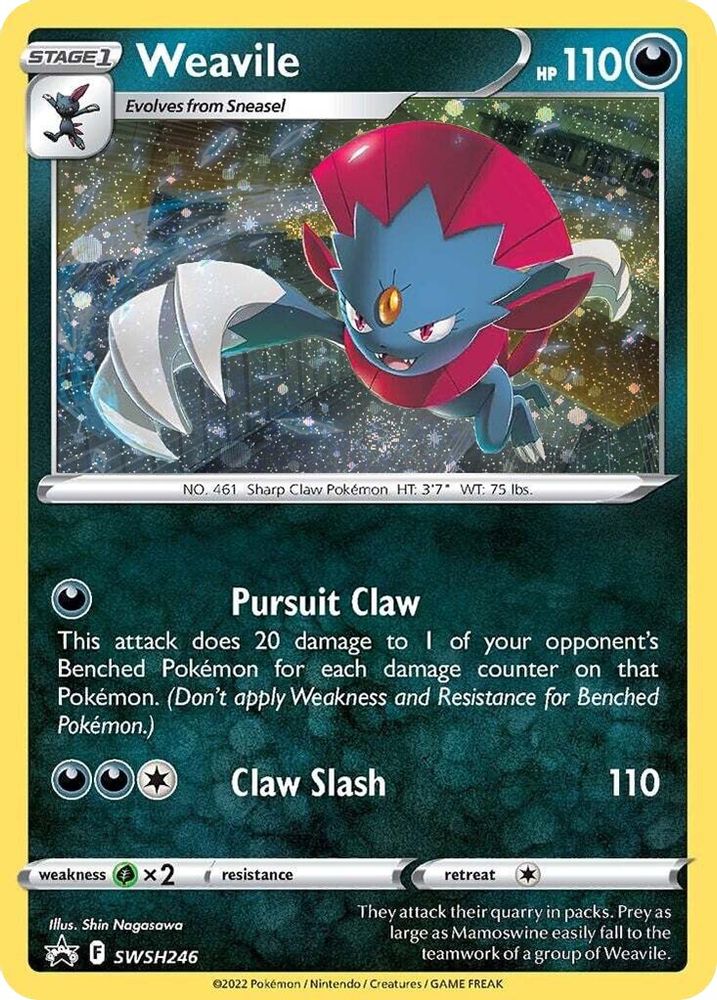 Weavile (Cosmos Holo) SWSH246  - Holofoil SWSH Sword & Shield Promo Cards - Promo
