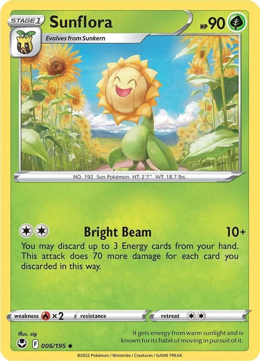 Sunflora 006  - Reverse Holofoil SWSH12 Silver Tempest - Uncommon