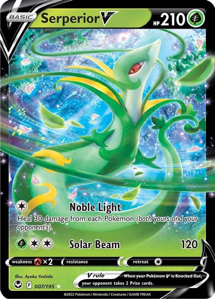 Serperior V 007  - Holofoil SWSH12 Silver Tempest - Ultra Rare