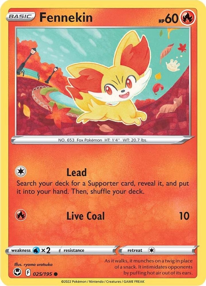 Fennekin 025  SWSH12 Silver Tempest - Common