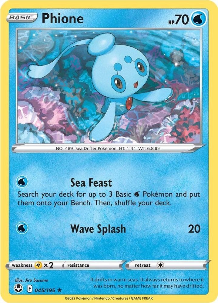 Phione 045  - Reverse Holofoil SWSH12 Silver Tempest - Rare