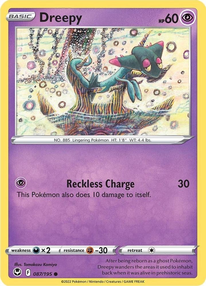 Dreepy 087  - Reverse Holofoil SWSH12 Silver Tempest - Common
