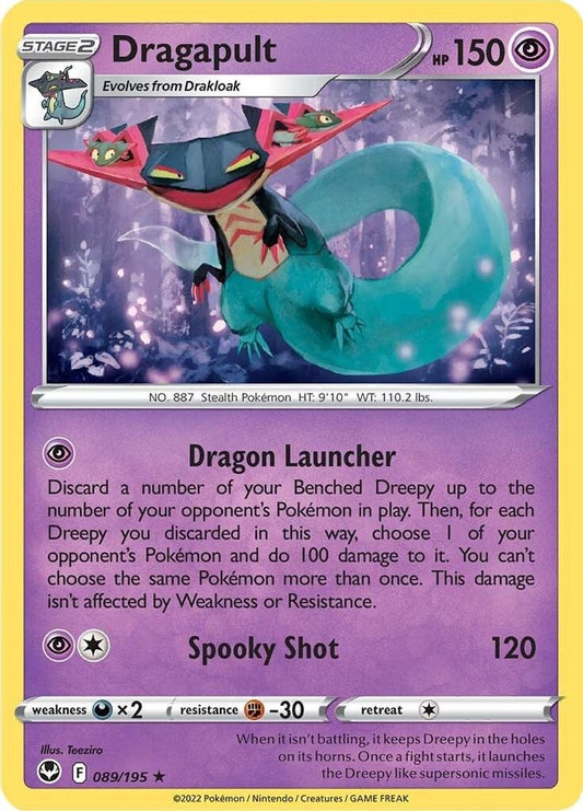 Dragapult 089  - Reverse Holofoil SWSH12 Silver Tempest - Holo Rare