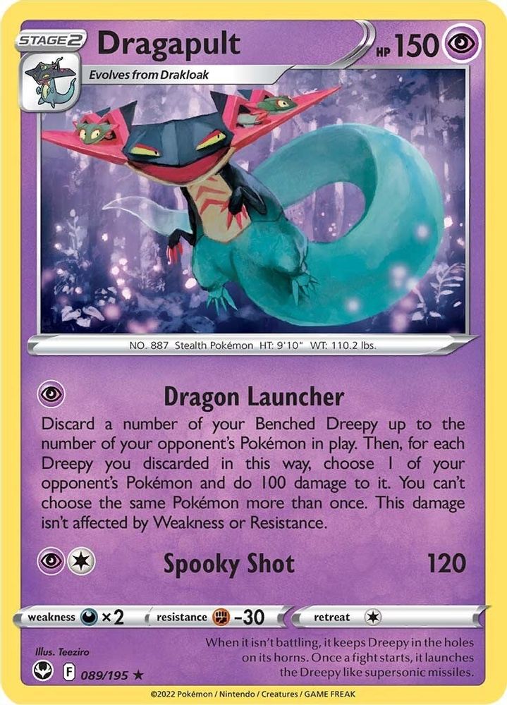 Dragapult 089  - Holofoil SWSH12 Silver Tempest - Holo Rare