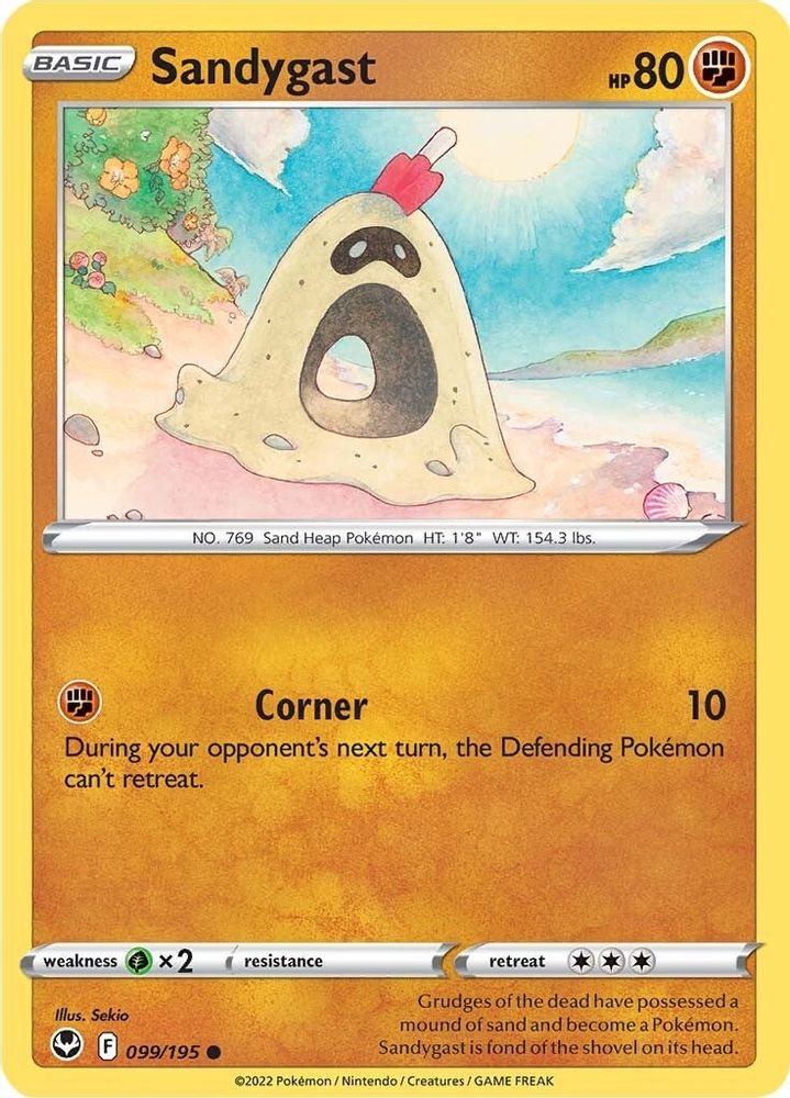 Sandygast 099  - Reverse Holofoil SWSH12 Silver Tempest - Common