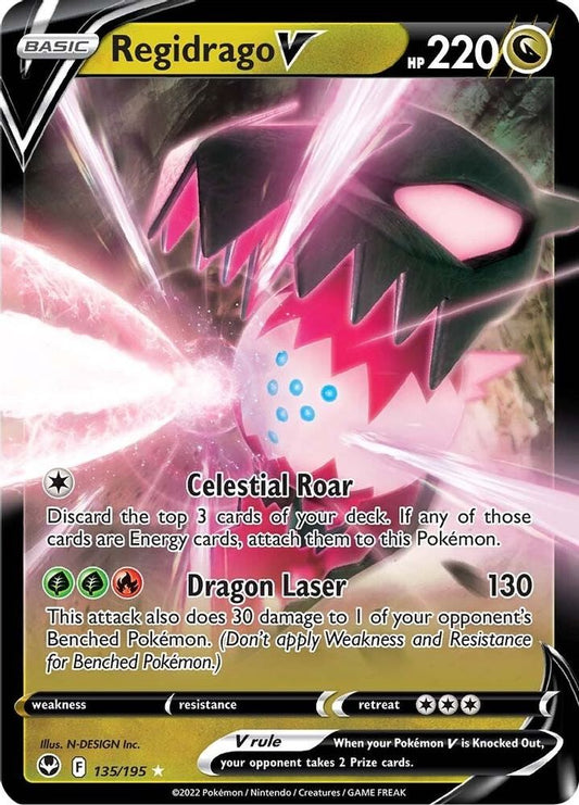 Regidrago V 135  - Holofoil SWSH12 Silver Tempest - Ultra Rare