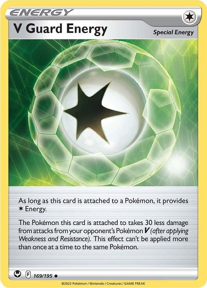 V Guard Energy 169  - Reverse Holofoil SWSH12 Silver Tempest - Uncommon