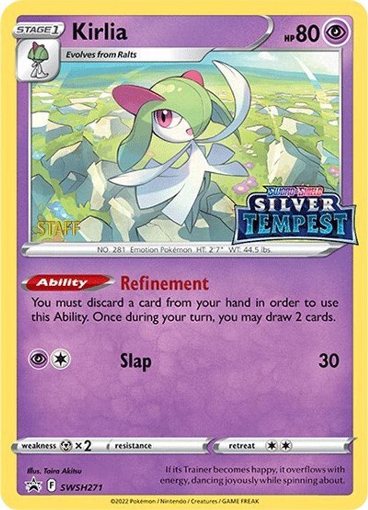 Kirlia - SWSH271 (Prerelease) [STAFF]  - Holofoil SWSH Sword & Shield Promo Cards - Promo
