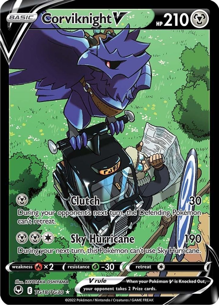 Corviknight V TG18  - Holofoil SWSH12 Silver Tempest Trainer Gallery - Ultra Rare