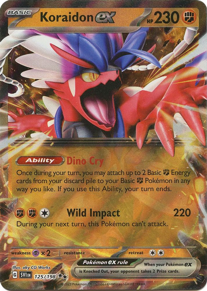 Koraidon ex 125/198  - Holofoil SV01 Scarlet & Violet Base Set - Double Rare