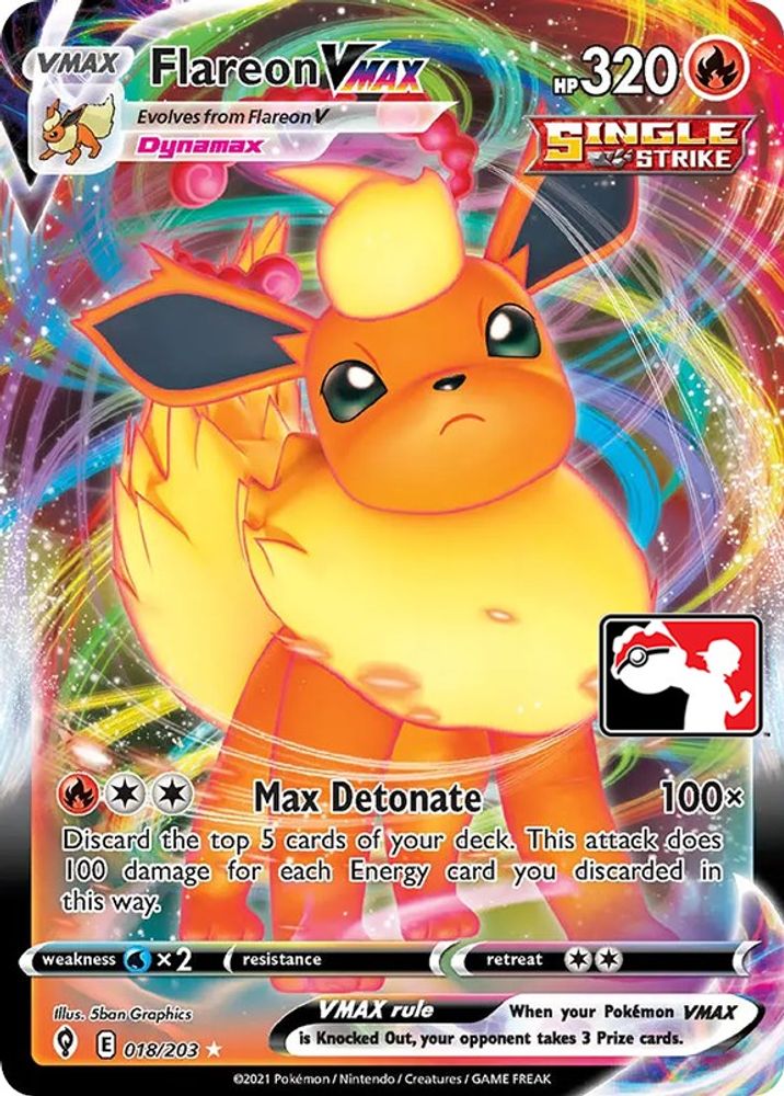 Flareon VMAX  - Holofoil Prize Pack Series Cards - Ultra Rare