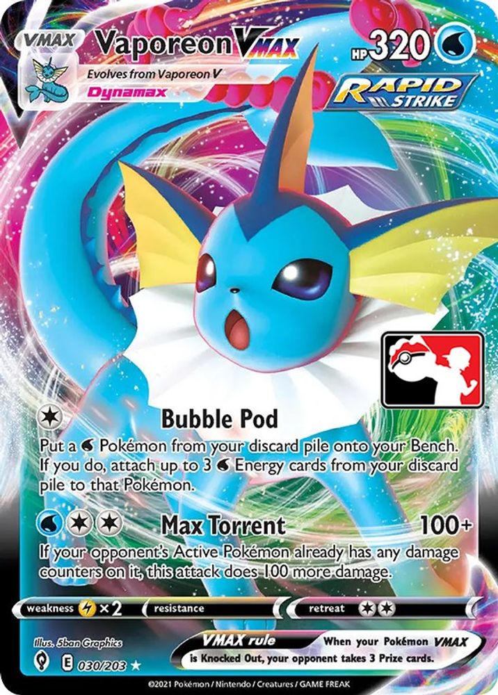 Vaporeon VMAX  - Holofoil Prize Pack Series Cards - Ultra Rare