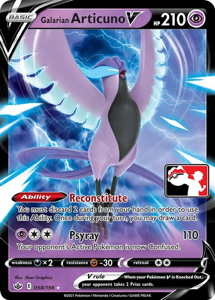 Galarian Articuno V  - Holofoil Prize Pack Series Cards - Ultra Rare