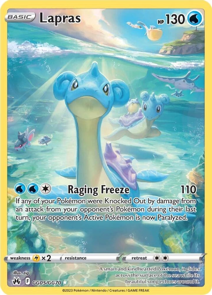 Lapras GG05  - Holofoil Crown Zenith Galarian Gallery - Ultra Rare