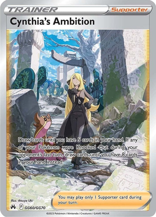 Cynthia's Ambition GG60  - Holofoil Crown Zenith Galarian Gallery - Ultra Rare