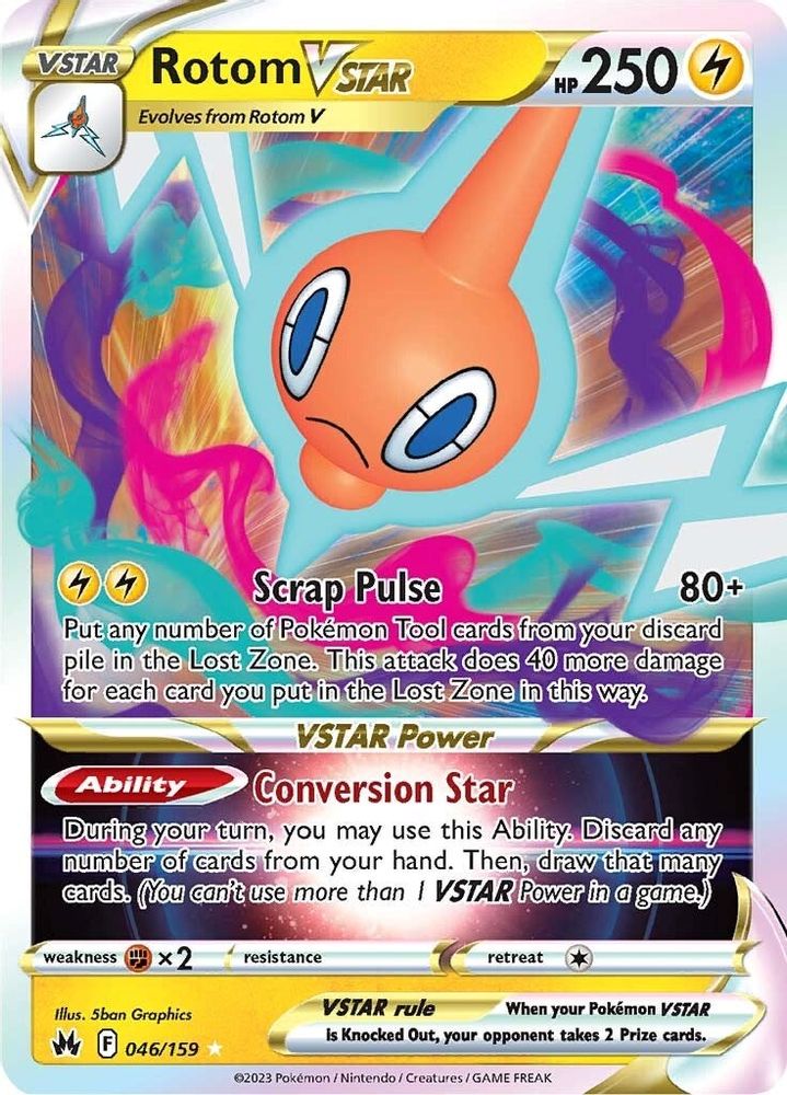 Rotom VSTAR 046  - Holofoil Crown Zenith - Ultra Rare