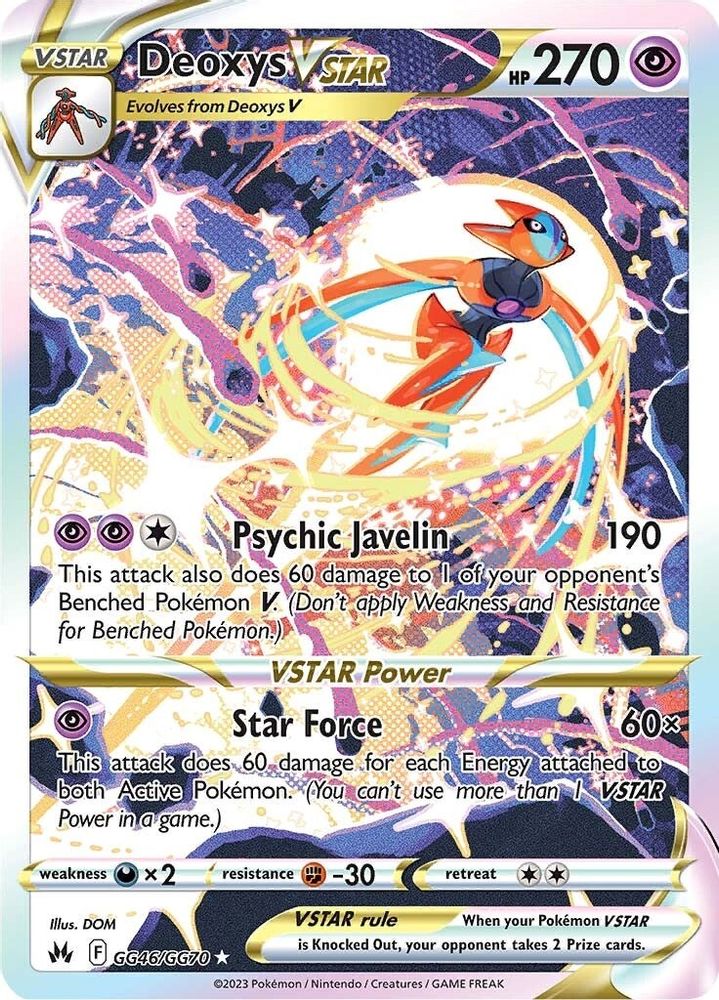 Deoxys VSTAR GG46  - Holofoil Crown Zenith Galarian Gallery - Ultra Rare