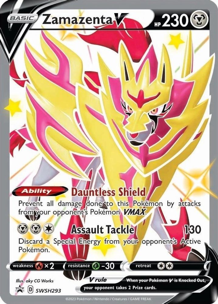 Zamazenta V (Shiny) (Shiny) - SWSH293 SWSH293  - Holofoil SWSH Sword & Shield Promo Cards - Promo