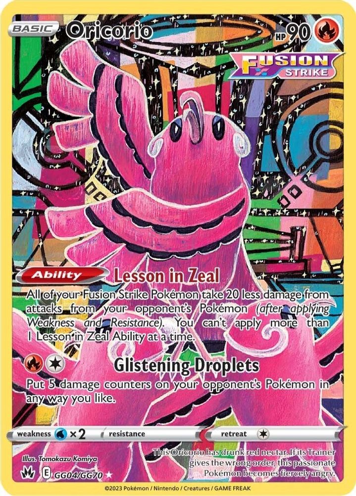 Oricorio GG04  - Holofoil Crown Zenith Galarian Gallery - Ultra Rare