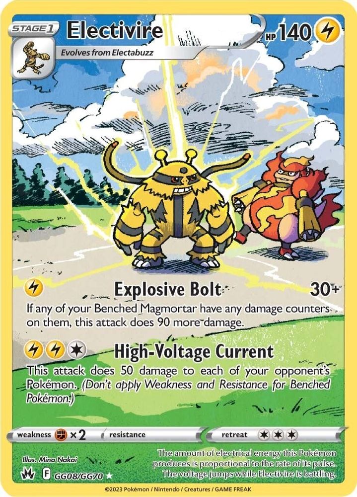 Electivire GG08  - Holofoil Crown Zenith Galarian Gallery - Ultra Rare