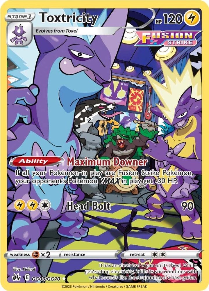 Toxtricity GG09  - Holofoil Crown Zenith Galarian Gallery - Ultra Rare