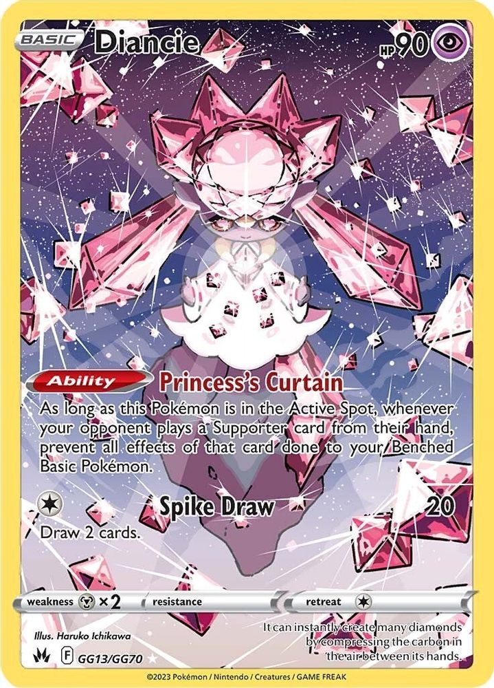 Diancie GG13  - Holofoil Crown Zenith Galarian Gallery - Ultra Rare