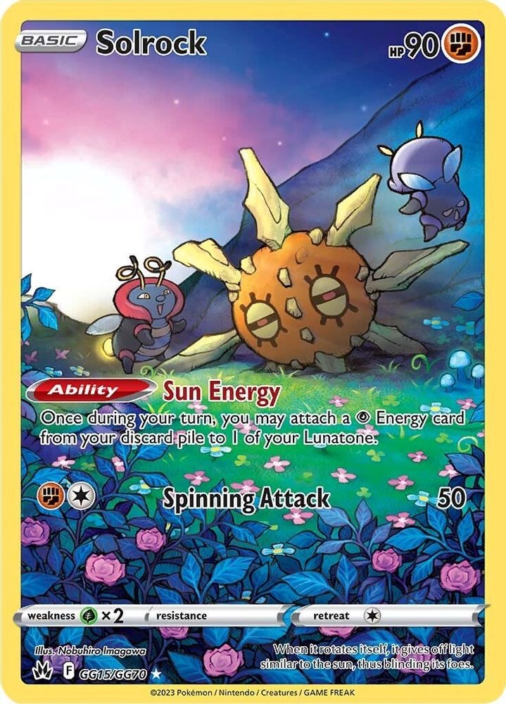 Solrock GG15  - Holofoil Crown Zenith Galarian Gallery - Ultra Rare
