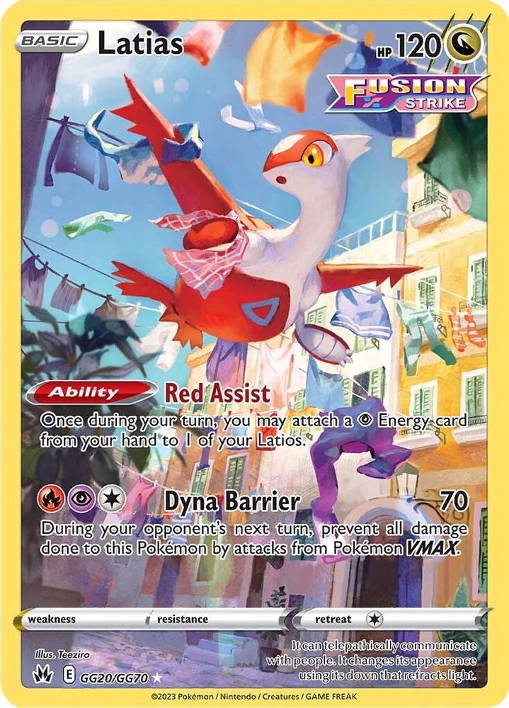 Latias GG20  - Holofoil Crown Zenith Galarian Gallery - Ultra Rare