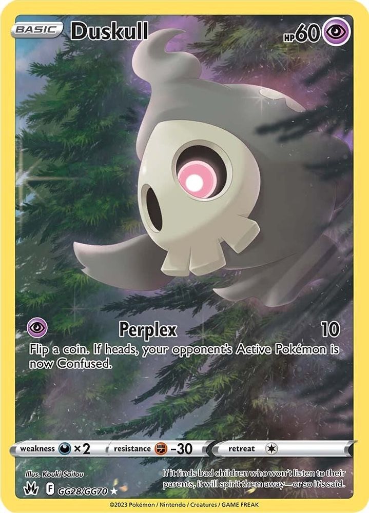 Duskull GG28  - Holofoil Crown Zenith Galarian Gallery - Ultra Rare