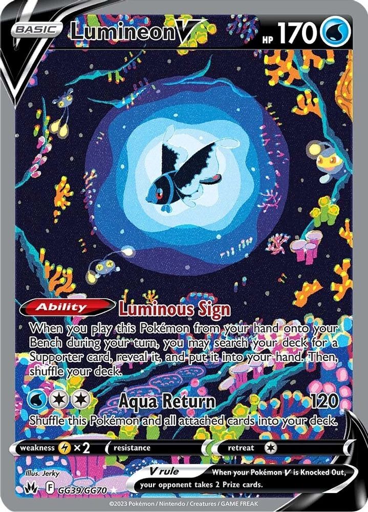 Lumineon V GG39  - Holofoil Crown Zenith Galarian Gallery - Ultra Rare