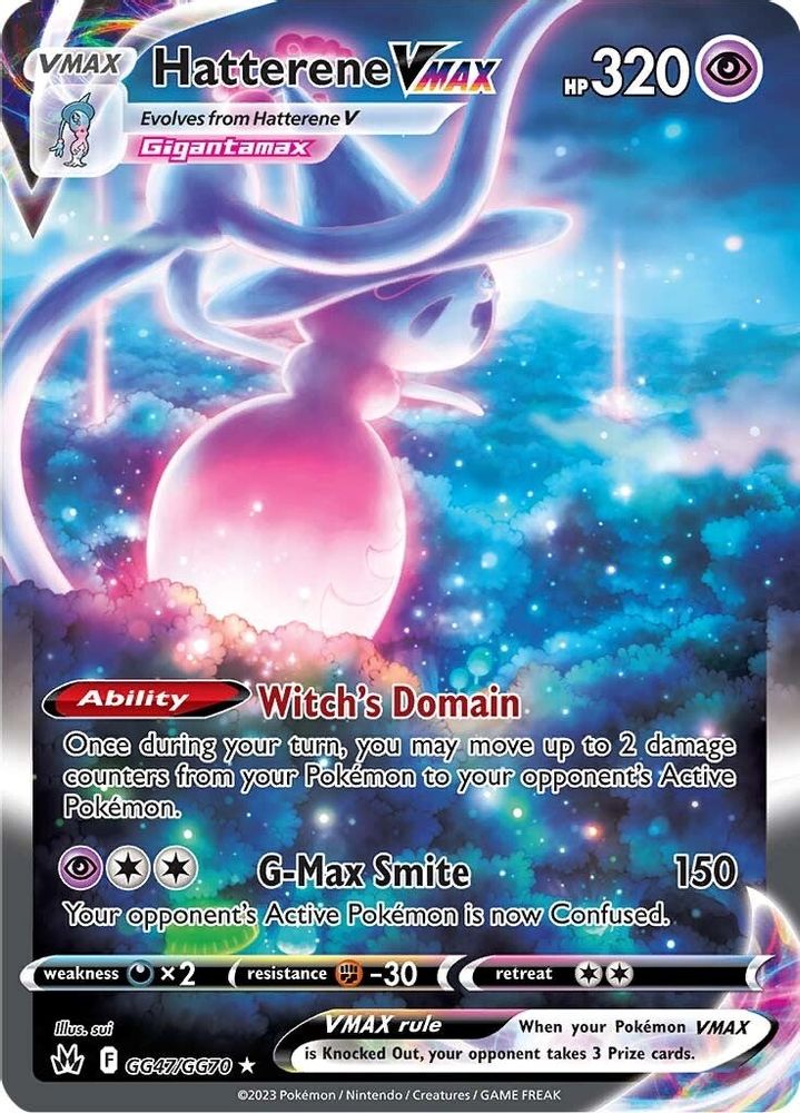 Hatterene VMAX GG47  - Holofoil Crown Zenith Galarian Gallery - Ultra Rare