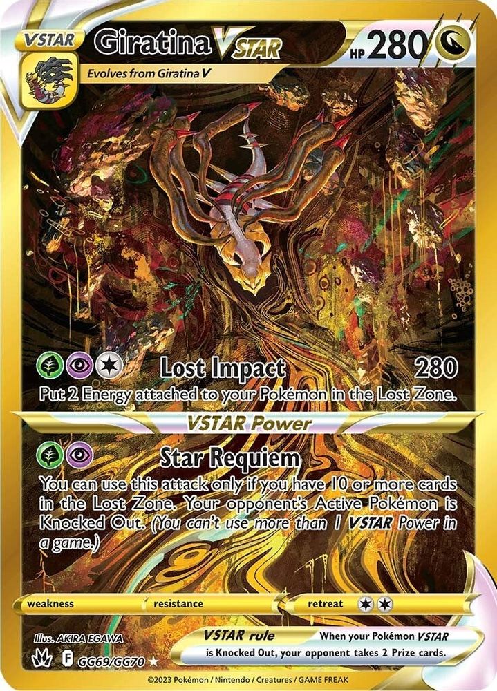 Giratina VSTAR (Secret) GG69  - Holofoil Crown Zenith Galarian Gallery - Secret Rare