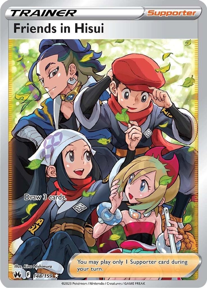 Friends in Hisui (Full Art) 148  - Holofoil Crown Zenith - Ultra Rare