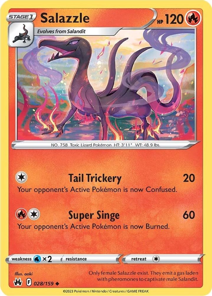Salazzle 028  Crown Zenith - Uncommon