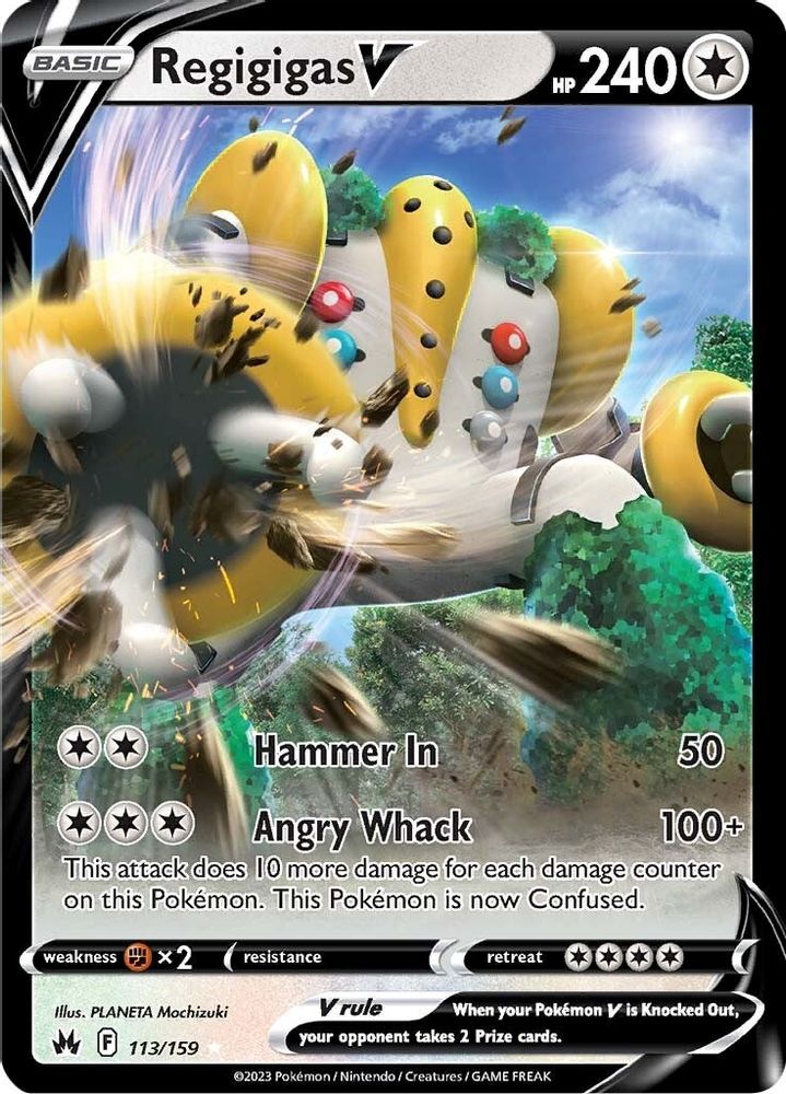 Regigigas V 113  - Holofoil Crown Zenith - Ultra Rare