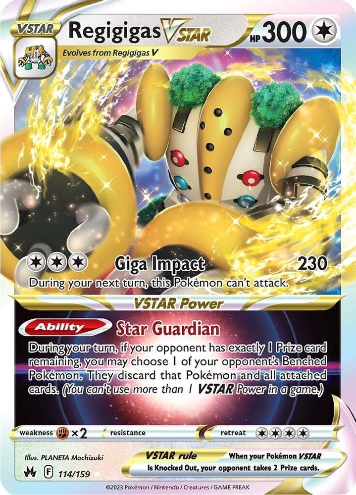 Regigigas VSTAR 114  - Holofoil Crown Zenith - Ultra Rare