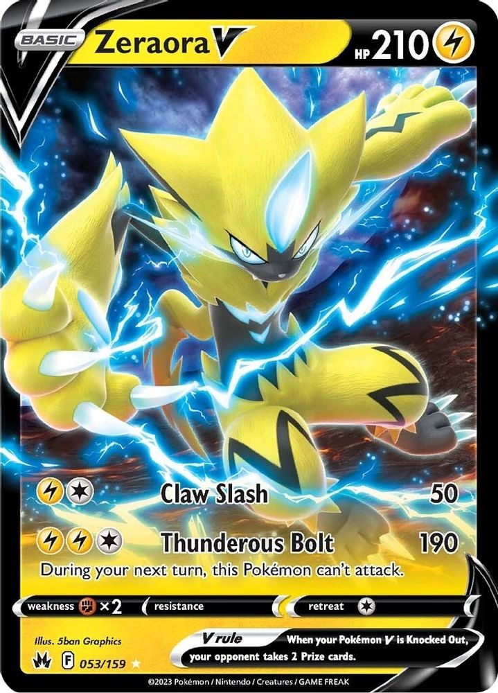 Zeraora V 053  - Holofoil Crown Zenith - Ultra Rare