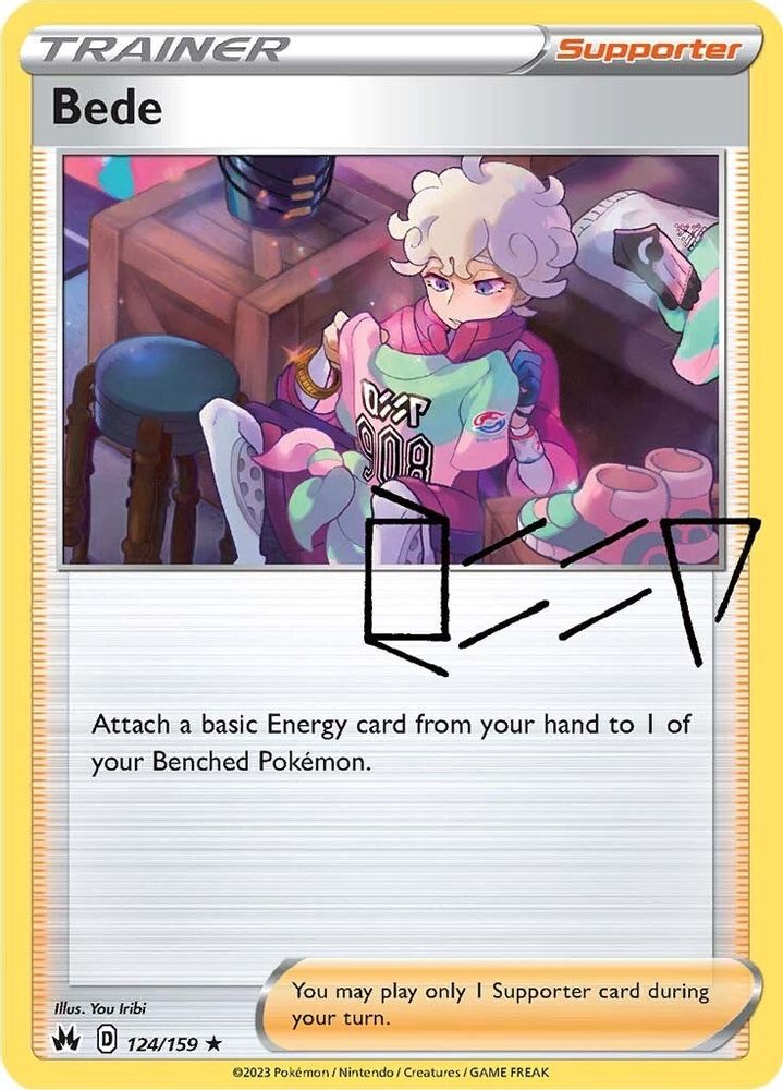 Bede 124  - Holofoil Crown Zenith - Holo Rare