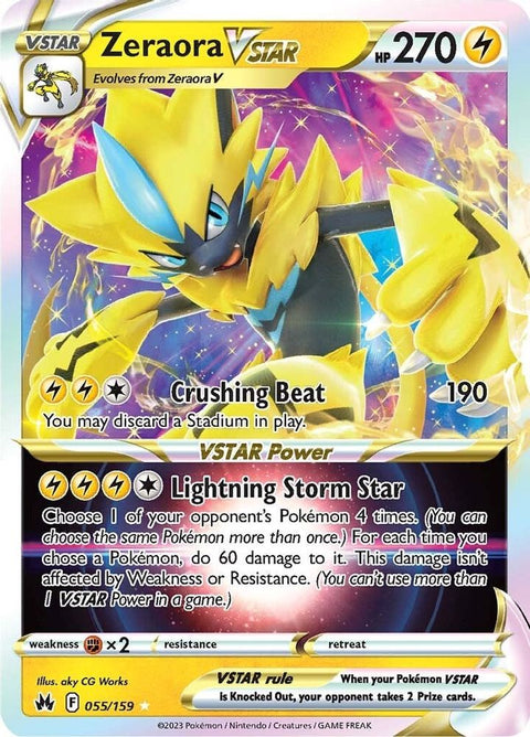 Zeraora VSTAR 055  - Holofoil Crown Zenith - Ultra Rare