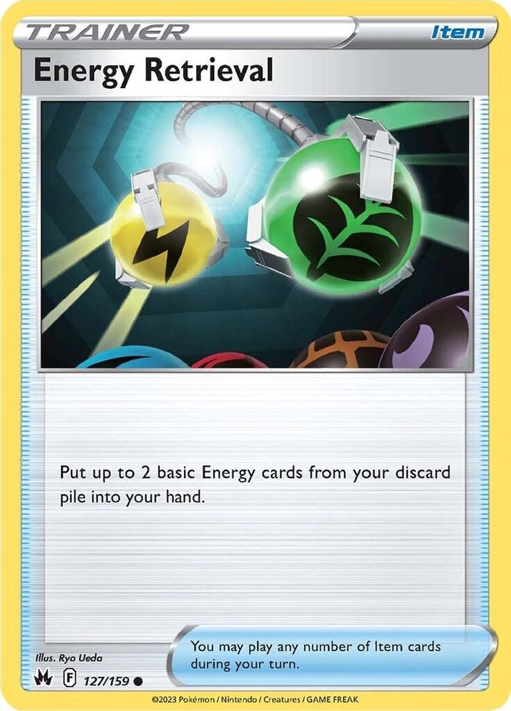Energy Retrieval 127  - Reverse Holofoil Crown Zenith - Common