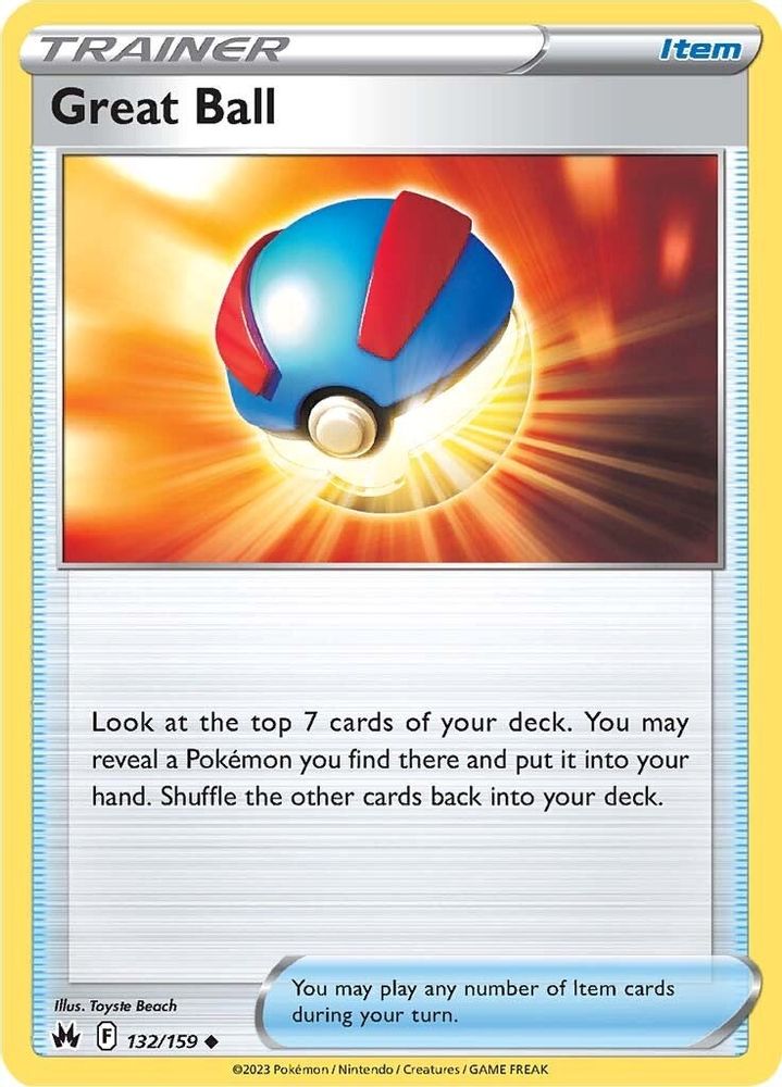 Great Ball 132  Crown Zenith - Uncommon