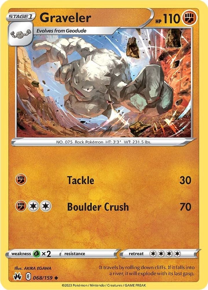 Graveler 068  Crown Zenith - Uncommon