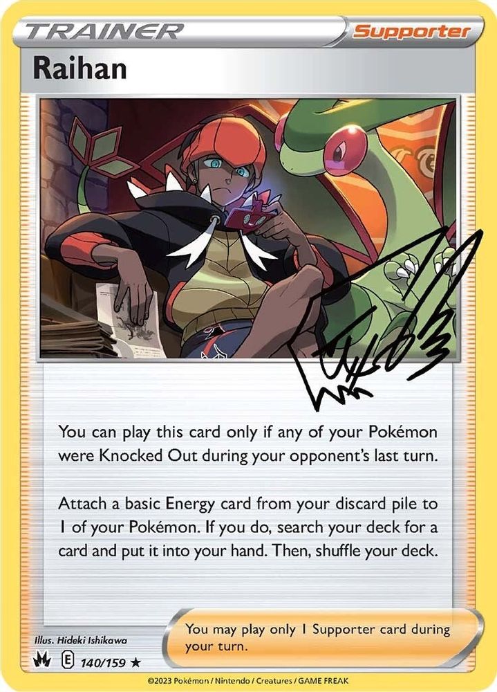 Raihan 140  - Reverse Holofoil Crown Zenith - Holo Rare