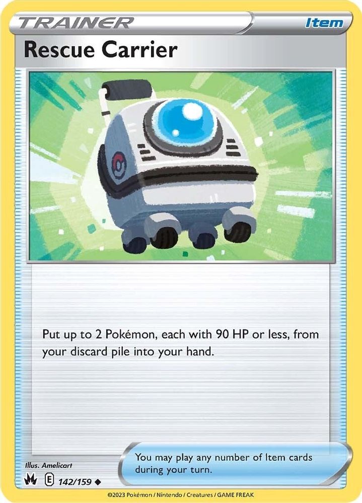 Rescue Carrier 142  - Reverse Holofoil Crown Zenith - Uncommon