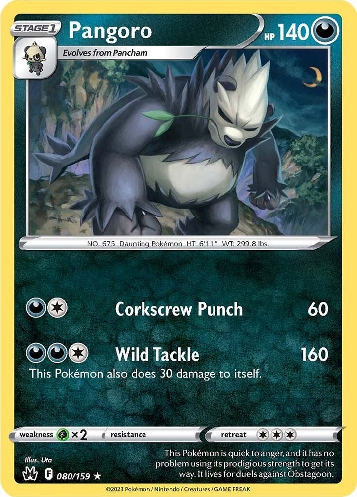 Pangoro 080  Crown Zenith - Rare